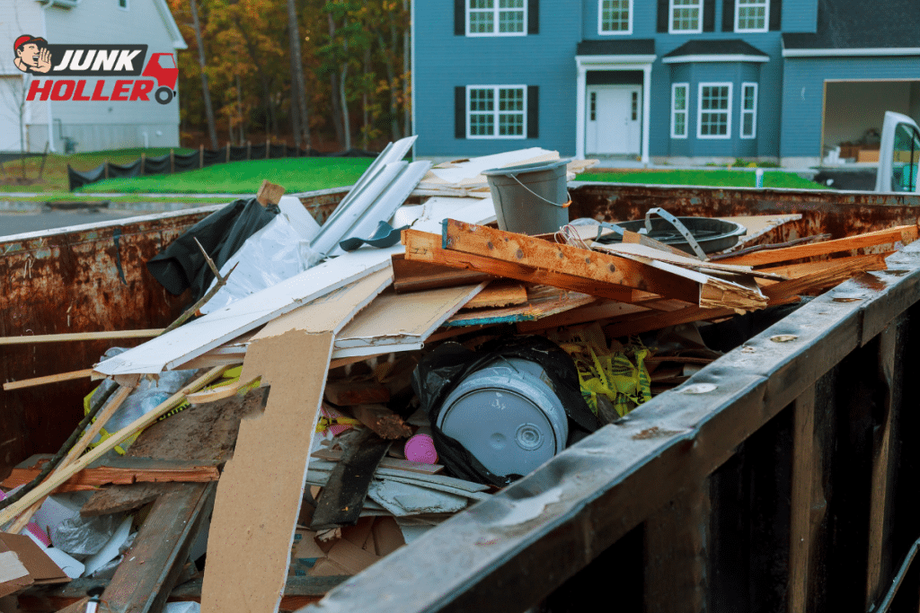 Construction junk ready to be removed by a professional company in Boise, Idaho.
