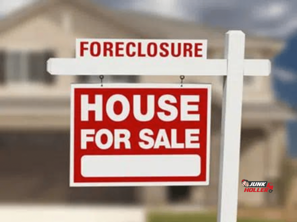 A home with a foreclosure sign and for sale in Boise, Idaho.